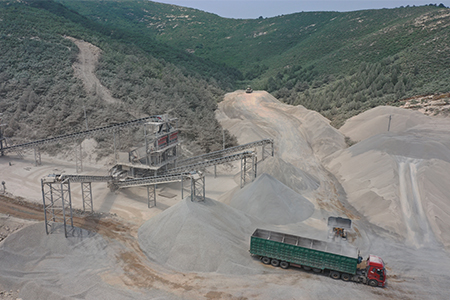 Hard material sand making process