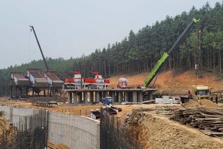 500tph metamorphic sandstone production line in Jian City, Jiangxi Province