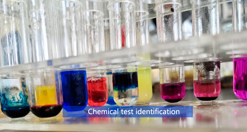 Chemical test identification