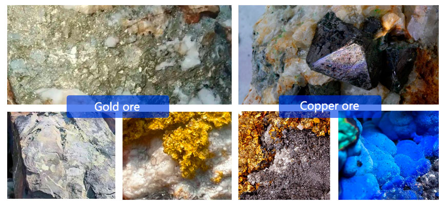 Difference in mineral composition